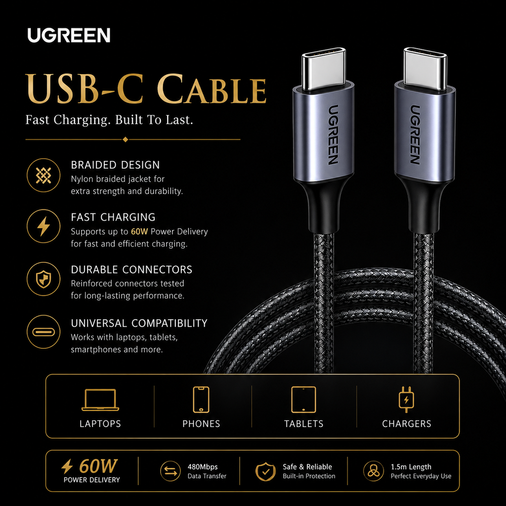 UGREEN 60W USB C
